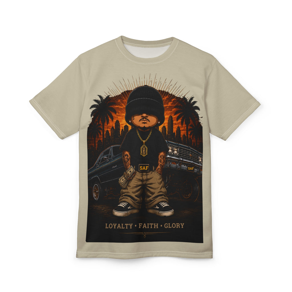 Chicano Urban Tee — 'Loyalty • Faith • Glory' Street Art Graphic Shirt