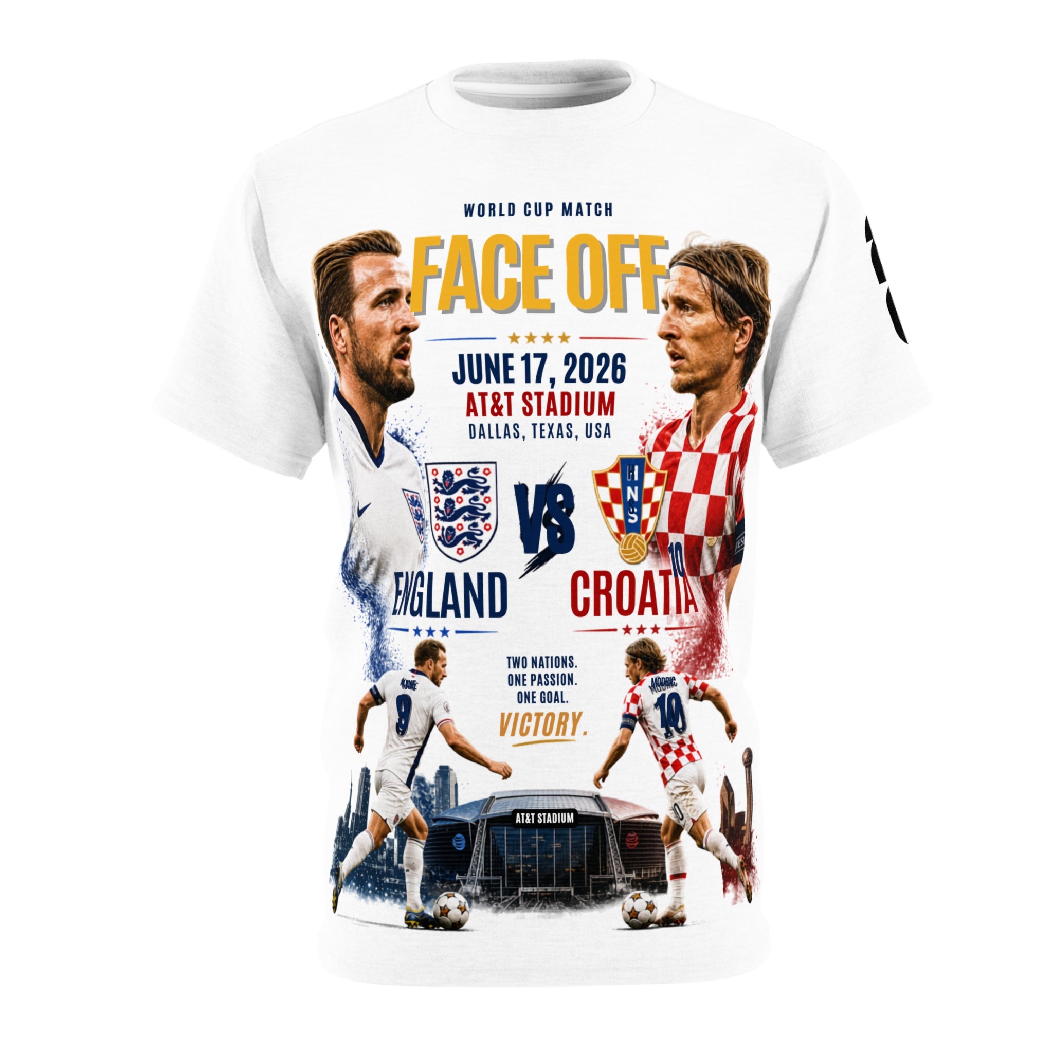England vs Croatia 2026 World Cup Tee — "Face Off" June 17, 2026
