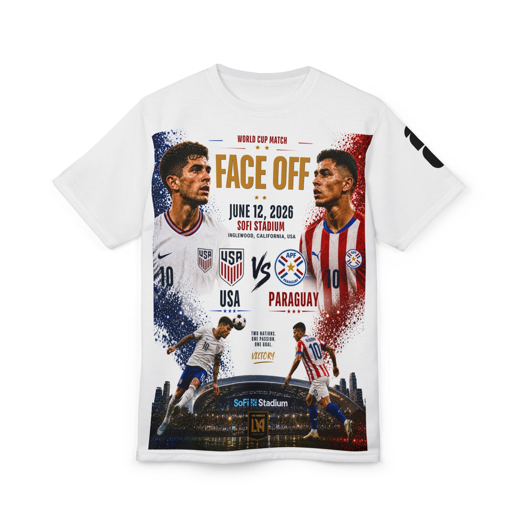 USA vs Paraguay 2026 World Cup Tee  —  "Face Off" Match June 12, 2026