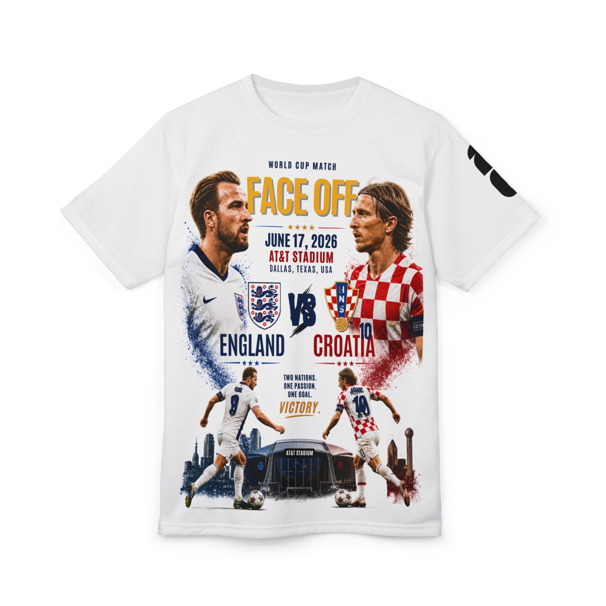 England vs Croatia 2026 World Cup Tee — "Face Off" June 17, 2026