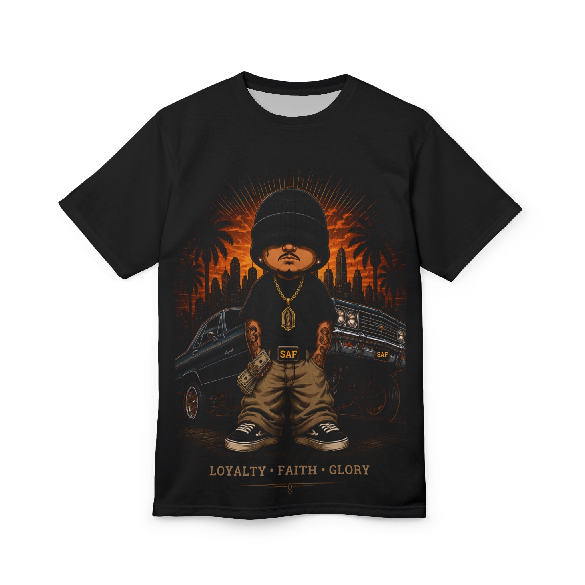 Loyalty Faith Glory Tee — Streetwear Chicano Art Graphic T-Shirt